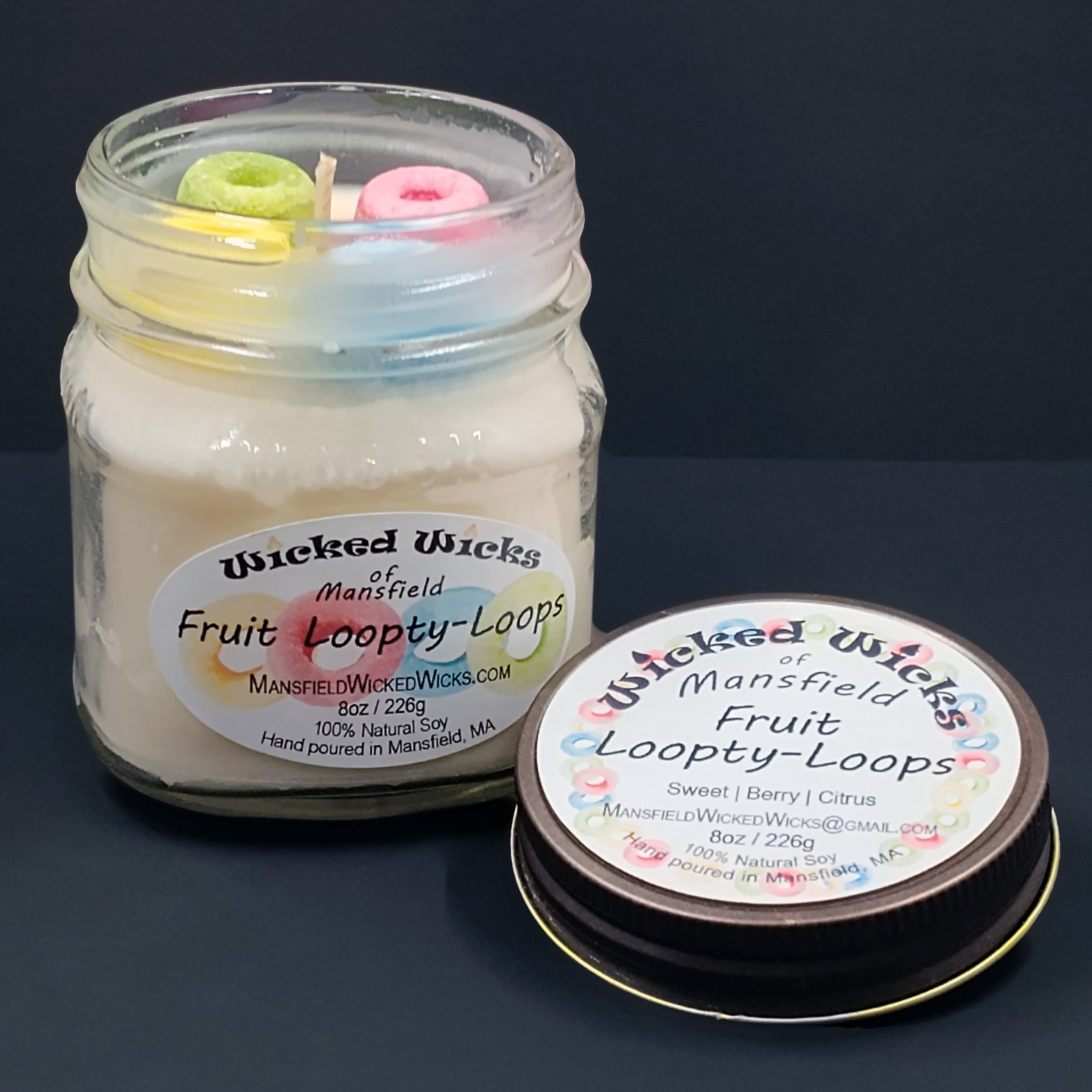 Fruit Loopty-Loops 8oz Candle – Wicked Wicks of Mansfield